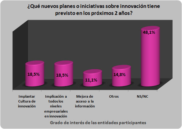 Planes o iniciativas sobre innovación previstos en los próximos 2 años Planes o iniciativas sobre innovación previstos en los próximos 2 años